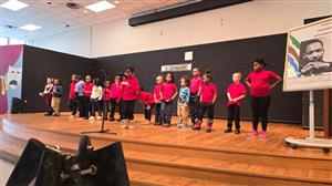 students performing a MLK tribute
